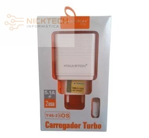 CARREGADOR H'MASTON 5.1A Y46-2 IOS