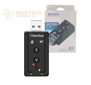 ADAPTADOR DE SOM 7.1 USB EXBOM USOM-10