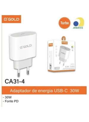 TOMADA 30W TIPO C AGOLD 6.1A CA31-4 (R#)