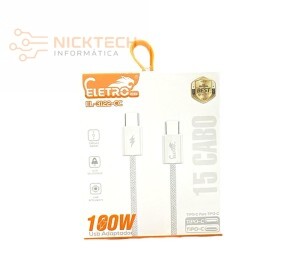 CABO TIPO C PARA TIPO C 100W EL-3122-CC ELETRO (R#)
