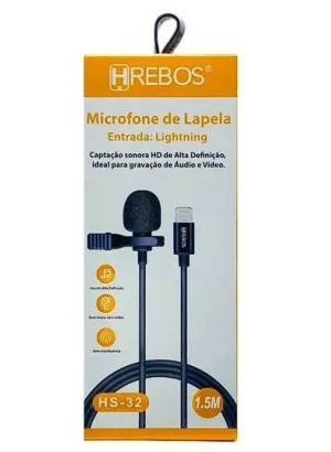 MICROFONE DE LAPELA IPHONE HS-32 (R#)