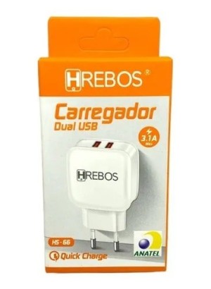 CARREGADOR FONTE 2USB 3.1A HS-66 (R#)