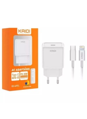 CARREGADOR TURBO 20W TIPOC PARA LIGHTNING KD-669CL (R#)