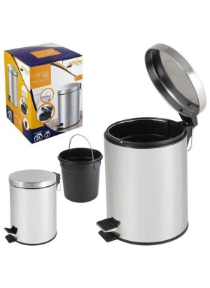 Lixeira Inox 5 Litros balde removível